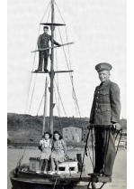 Gus & John Goyetche and Jean (Goyetche) Richard of Petit de Grat, NS (circa 1940)