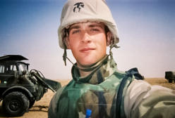 Nick Jeske, step-son of Felix & Laurie Goyetche, in Kuwait, 2003