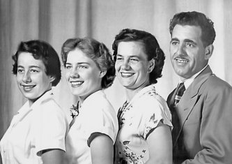 Ray & Phyllis Goyetche of Niagara Falls, ON with daughters Betty & Joan (1956)
