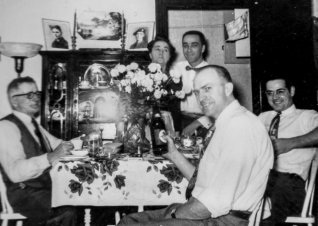 Jimmy & Maria Goyetche of Petit de Grat, NS; Raymond Goyetche; William Richard & Melvin Boudreau (1956)
