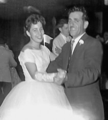 Ray Goyetche of Niagara Falls, ON with daughter Betty (1957)